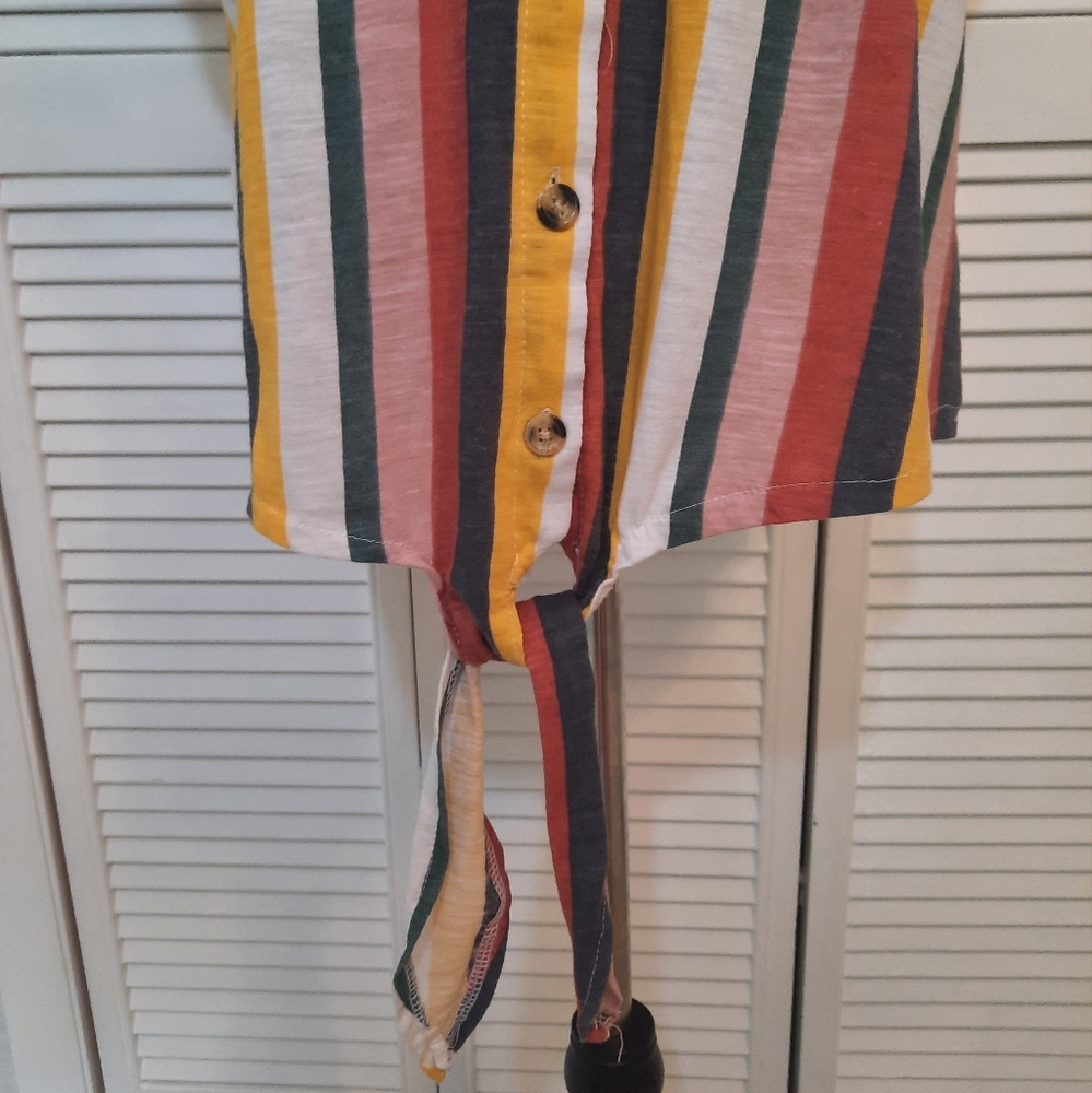 Bobbie brooks striped cotton blend top sz 2X *D6 - Picture 5 of 6